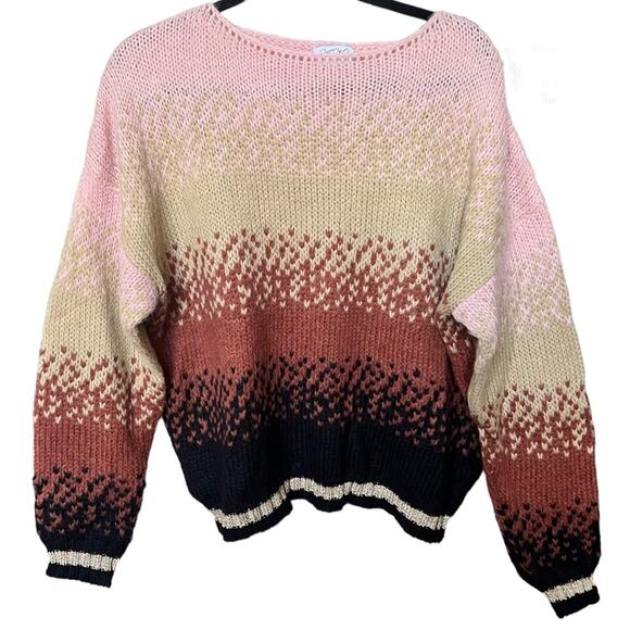 Anna Kay Multi Colored Ombre Wool Blend Knit Sweater Size S / 1 - Picture 1 of 15